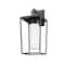 Z-Lite Sheridan 1 Light Outdoor Wall Sconce, Black & White Opal 595M-BK - alternate 5